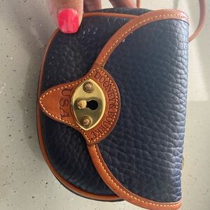 Dooney & Bourke Black and Brown Leather Crossbody Bag